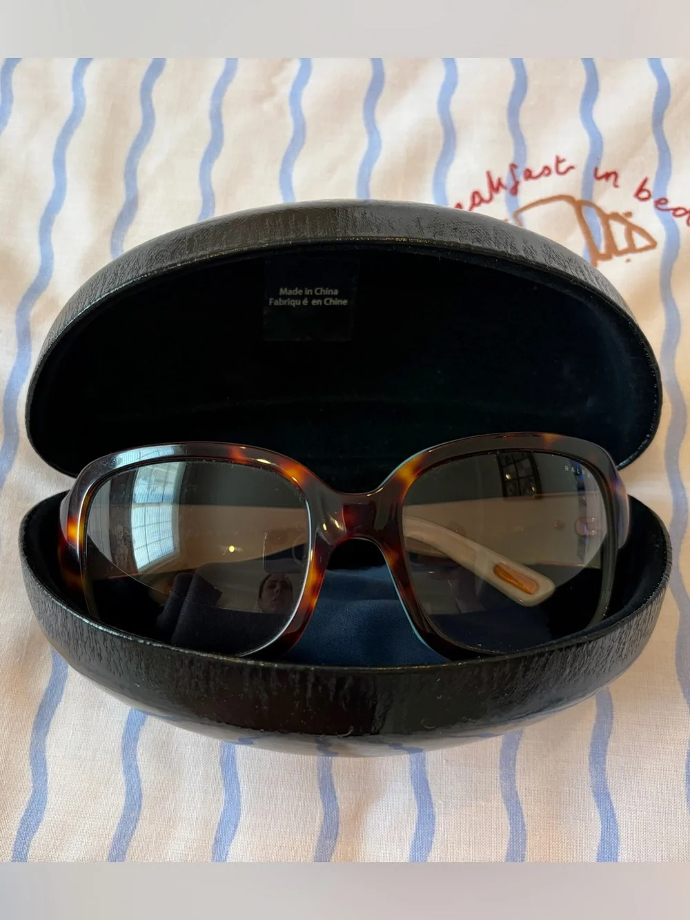 Ralph Lauren Large Tortoise Shell and Mint Frame Sunglasses 🐆🩵🕶️